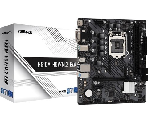 ASRock Płyta główna H510M-HDV/M.2 SE s1200 2DDR4 HDMI/DVI mATX ASRock Płyta główna H510M-HDV/M.2 SE s1200 2DDR4 HDMI/DVI mATX