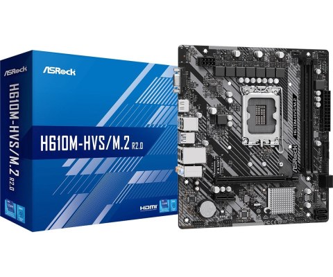 ASRock Płyta główna H610M-HVS/M.2 R2.0 s1700 2DDR4 D-Sub/HDMI mATX ASRock Płyta główna H610M-HVS/M.2 R2.0 s1700 2DDR4 D-Sub/HDMI mATX