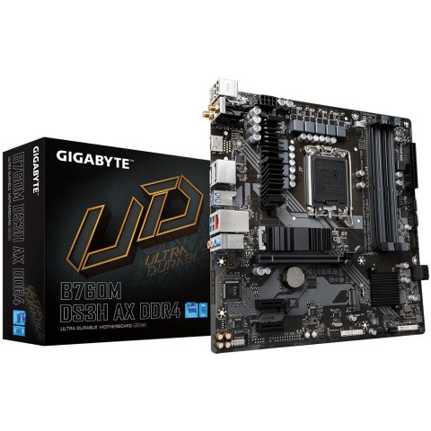 Gigabyte Płyta główna B760M DS3H AX DDR4 s1700 4DDR4 HDMI mATX Gigabyte Płyta główna B760M DS3H AX DDR4 s1700 4DDR4 HDMI mATX