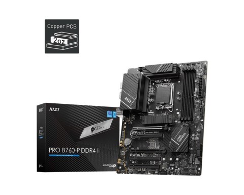 MSI Płyta główna PRO B760-P DDR4 II s1700 4DDR4 DP/HDMI ATX MSI Płyta główna PRO B760-P DDR4 II s1700 4DDR4 DP/HDMI ATX