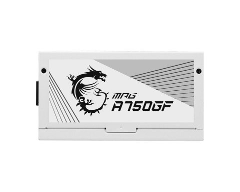MSI Zasilacz modularny MPG A750GF 750W 80PLUS GOLD biały MSI Zasilacz modularny MPG A750GF 750W 80PLUS GOLD biały