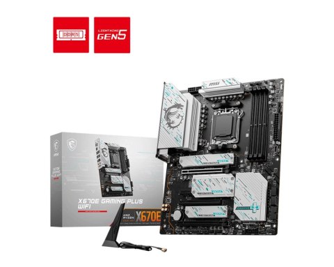 MSI Płyta główna X670E GAMING PLUS WIFI AM5 4DDR5 HDMI ATX MSI Płyta główna X670E GAMING PLUS WIFI AM5 4DDR5 HDMI ATX