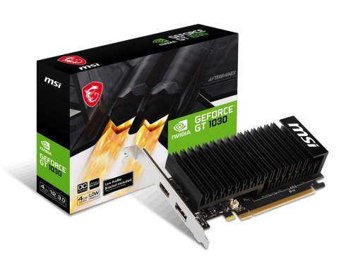 MSI Karta graficzna GeForce GT 1030 4GHD4 LP OC 4GD DR4 64BIT DP/HDMI MSI Karta graficzna GeForce GT 1030 4GHD4 LP OC 4GD DR4 64BIT DP/HDMI