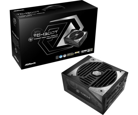 ASRock Zasilacz TC-1300T 1300W 80PLUS TITANUM modularny ASRock Zasilacz TC-1300T 1300W 80PLUS TITANUM modularny