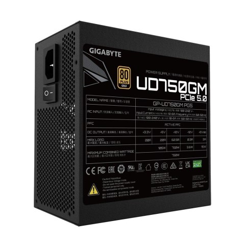 Gigabyte Zasilacz UD750GM PG5 750W 80PLUS GOLD ATX