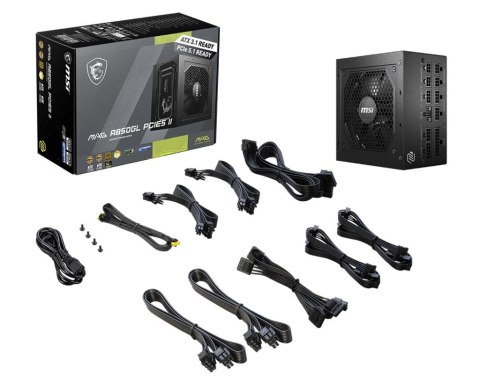 MSI Zasilacz MAG A850GL PCIE5 II 850 W 80 Plus Gold Full Modular MSI Zasilacz MAG A850GL PCIE5 II 850 W 80 Plus Gold Full Modular