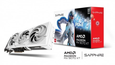Sapphire Technology Karta graficzna Radeon RX 9070 XT PURE 16GB OC GDDR6 256bit 2DP/2HDMI