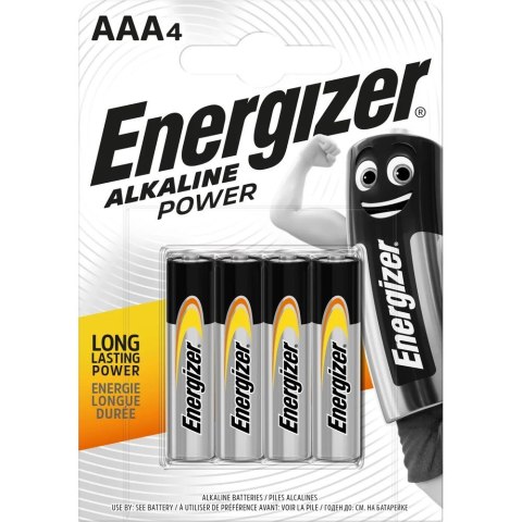 Energizer Bateria Alkaline Power Alkaliczna AAA LR03 E91 4 szt. blister Energizer Bateria Alkaline Power Alkaliczna AAA LR03 E91 4 szt. blister