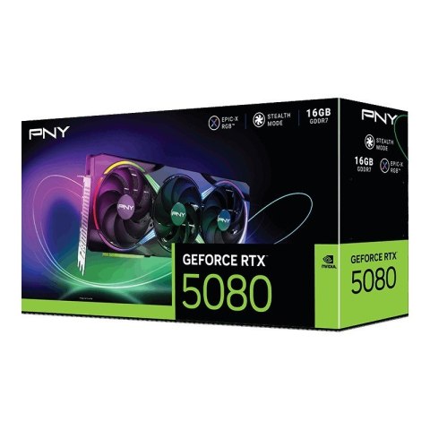 PNY Karta graficzna GeForce RTX 5080 3F ARGB 16GB VCG508016TFXXPB1