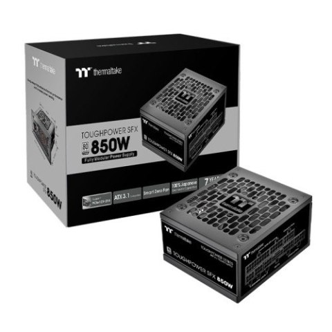 Thermaltake Zasilacz - ToughPower SFX 850W F modular 80+Platinum FDB Fan ATX3.0 Thermaltake Zasilacz - ToughPower SFX 850W F modular 80+Platinum FDB Fan ATX3.0