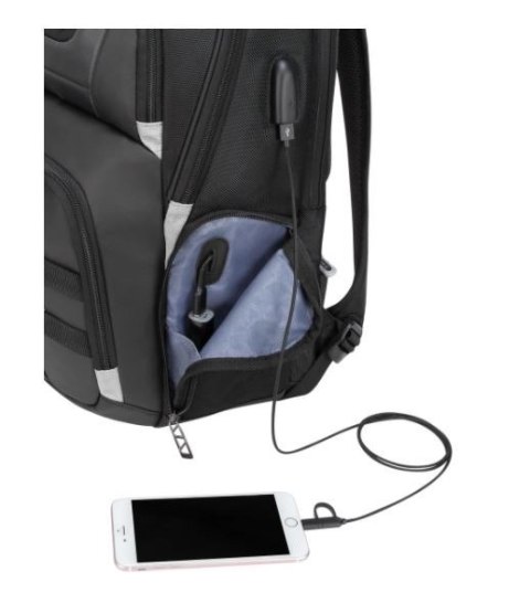 Targus Plecak DrifterTrek 11.6-15.6 cala Laptop Backpack with USB Power PassThru - czarny Targus Plecak DrifterTrek 11.6-15.6 cala Laptop Backpack with USB Power PassThru - czarny