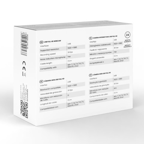 Savio Kamera internetowa USB Full HD, CAK-01 Savio Kamera internetowa USB Full HD, CAK-01