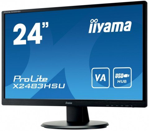 IIYAMA Monitor 23.8 cala X2483HSU-B5 VA,HDMI,DP,USBx2,2x2W,ACR-80M:1 IIYAMA Monitor 23.8 cala X2483HSU-B5 VA,HDMI,DP,USBx2,2x2W,ACR-80M:1
