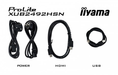 IIYAMA Monitor 24 cale XUB2492HSC-B5 IPS,USB-C,HDMI,DP,USB3.0,HAS(150mm)