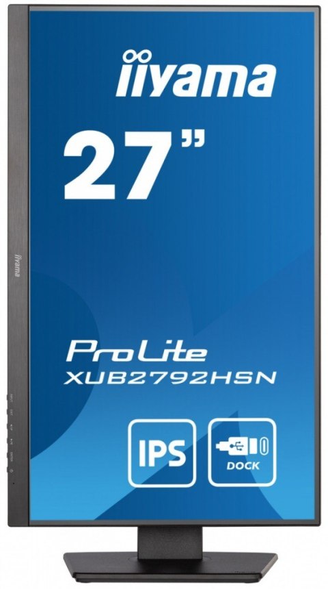 IIYAMA Monitor 27 cali XUB2792HSN-B5 IPS,FHD,HDMI,DP,USB-c Dock,HAS(150mm)