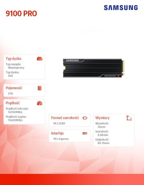 Samsung Dysk SSD SSD PRO Heatsink NVMe MZ-VAP2T0CW