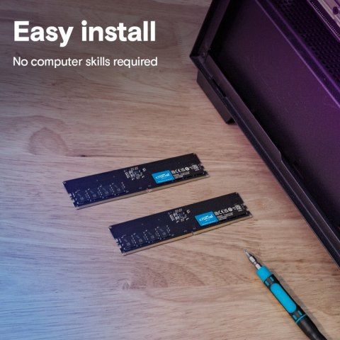 Crucial Pamięć DDR5 64GB(2*32GB)/5600 CL46 (16Gbit) Crucial Pamięć DDR5 64GB(2*32GB)/5600 CL46 (16Gbit)