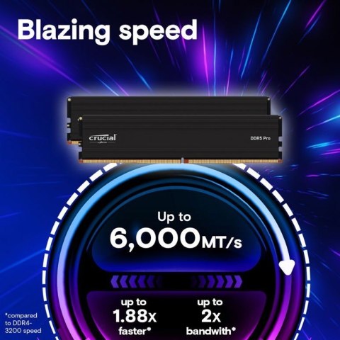 Crucial Pamięć DDR5 Pro 16GB/6000(1*16GB) CL48 Crucial Pamięć DDR5 Pro 16GB/6000(1*16GB) CL48