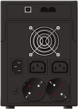 PowerWalker UPS LINE-INTERACTIVE 1200VA 2X SCHUKO + 2X IEC OUT, RJ11/RJ45 IN/OUT, USB