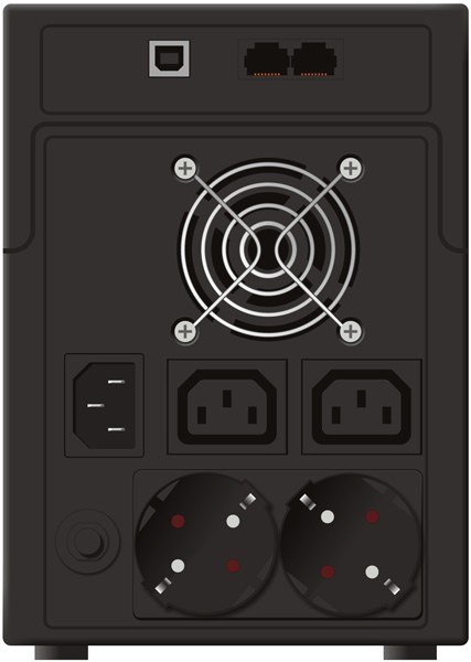 PowerWalker UPS LINE-INTERACTIVE 1200VA 2X SCHUKO + 2X IEC OUT, RJ11/RJ45 IN/OUT, USB PowerWalker UPS LINE-INTERACTIVE 1200VA 2X SCHUKO + 2X IEC OUT, RJ11/RJ45 IN/OUT, USB