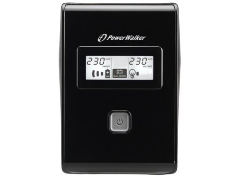 PowerWalker Zasilacz awaryjny line-interactive 650VA 2X 230V PL OUT, RJ11 IN/OUT, LCD PowerWalker Zasilacz awaryjny line-interactive 650VA 2X 230V PL OUT, RJ11 IN/OUT, LCD