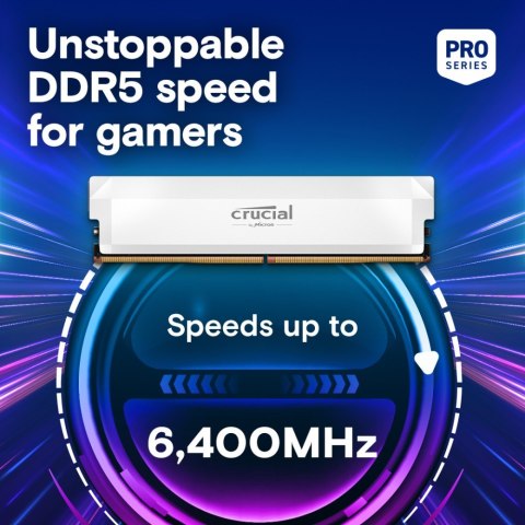 Crucial Pamięć DDR5 Pro OC 32/6400(1*32GB) CL40 biała