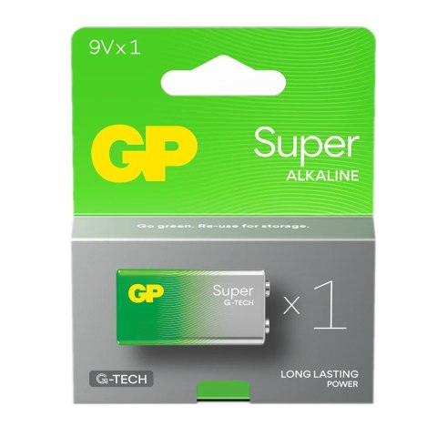 GP Battery Bateria alkaliczna 6LR61 9V GP SUPER 1szt. (G-TECH) GP Battery Bateria alkaliczna 6LR61 9V GP SUPER 1szt. (G-TECH)