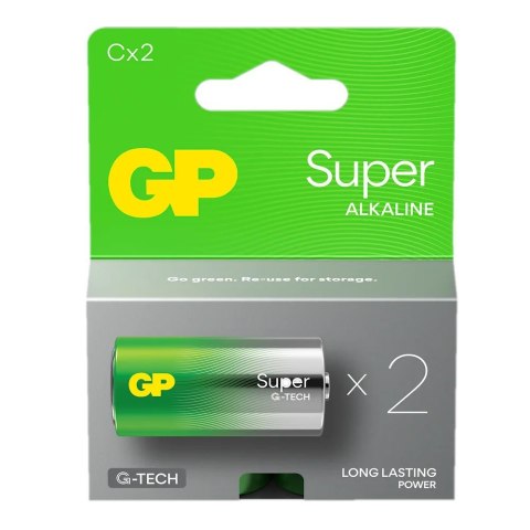 GP Battery Bateria alkaliczna LR14/C GP SUPER 2szt. (G-TECH) GP Battery Bateria alkaliczna LR14/C GP SUPER 2szt. (G-TECH)