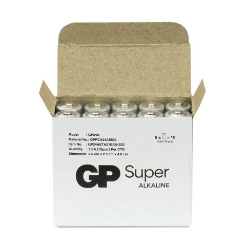GP Battery Baterie alkaliczne LR03/AAA GP SUPER 10szt. (G-TECH) GP Battery Baterie alkaliczne LR03/AAA GP SUPER 10szt. (G-TECH)