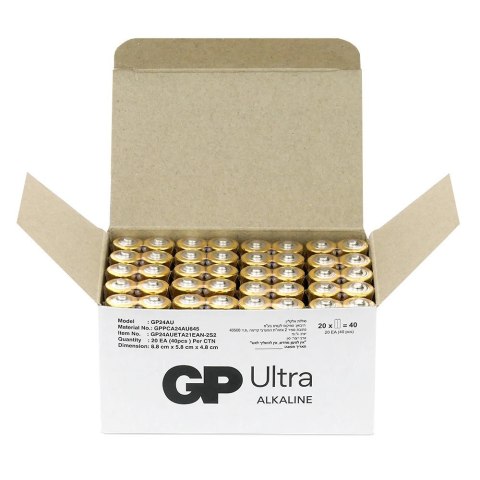 GP Battery Baterie alkaliczne LR03/AAA GP ULTRA 40szt. (G-TECH) GP Battery Baterie alkaliczne LR03/AAA GP ULTRA 40szt. (G-TECH)