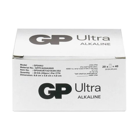 GP Battery Baterie alkaliczne LR03/AAA GP ULTRA 40szt. (G-TECH) GP Battery Baterie alkaliczne LR03/AAA GP ULTRA 40szt. (G-TECH)
