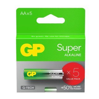 GP Battery Baterie alkaliczne LR6/AA GP SUPER 5szt. (G-TECH)