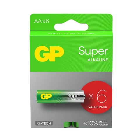 GP Battery Baterie alkaliczne LR6/AA GP SUPER 6szt.(G-TECH) GP Battery Baterie alkaliczne LR6/AA GP SUPER 6szt.(G-TECH)