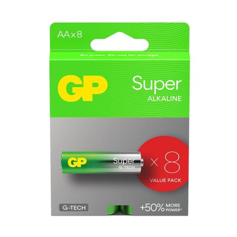 GP Battery Baterie alkaliczne LR6/AA GP SUPER 8szt. (G-TECH) GP Battery Baterie alkaliczne LR6/AA GP SUPER 8szt. (G-TECH)