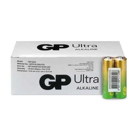 GP Battery Baterie alkaliczne LR6/AA GP ULTRA 40szt. (G-TECH) GP Battery Baterie alkaliczne LR6/AA GP ULTRA 40szt. (G-TECH)