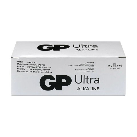 GP Battery Baterie alkaliczne LR6/AA GP ULTRA 40szt. (G-TECH) GP Battery Baterie alkaliczne LR6/AA GP ULTRA 40szt. (G-TECH)