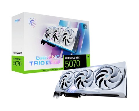 MSI Karta graficzna GeForce RTX 5070 12G GAMING TRIO OC WHITE GDDR7 192bit MSI Karta graficzna GeForce RTX 5070 12G GAMING TRIO OC WHITE GDDR7 192bit