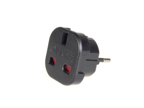 Maclean Przejściówka adapter EU na UK MCE72 Czarna Maclean Przejściówka adapter EU na UK MCE72 Czarna
