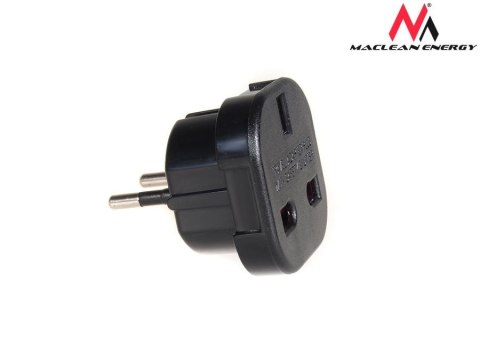 Maclean Przejściówka adapter EU na UK MCE72 Czarna Maclean Przejściówka adapter EU na UK MCE72 Czarna