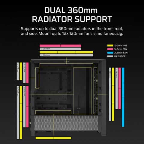 Corsair Obudowa FRAME 4000D RS Black Mid Tower ATX Corsair Obudowa FRAME 4000D RS Black Mid Tower ATX