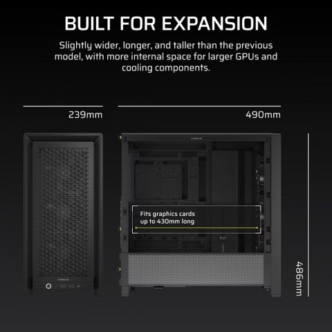 Corsair Obudowa FRAME 4000D RS Black Mid Tower ATX Corsair Obudowa FRAME 4000D RS Black Mid Tower ATX