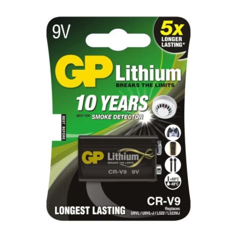 GP Battery Bateria litowa GP LITHIUM 9V L522/LA522/6F22 blister 1 szt. GP Battery Bateria litowa GP LITHIUM 9V L522/LA522/6F22 blister 1 szt.