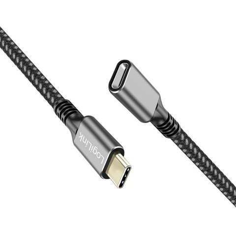 LogiLink Kabel USB3.2 gen2 TypeC do USB-C/F, PD, 1m LogiLink Kabel USB3.2 gen2 TypeC do USB-C/F, PD, 1m