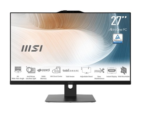 MSI Komputer All In One Modern AM272P 1M-848EU WIN11P/Core i5/8GB/512SSD/UMA/27.0/Black MSI Komputer All In One Modern AM272P 1M-848EU WIN11P/Core i5/8GB/512SSD/UMA/27.0/Black