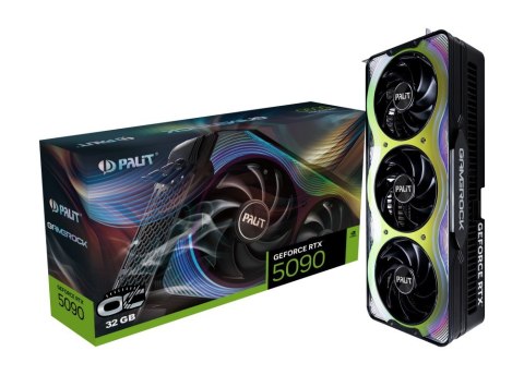 Palit Karta graficzna RTX 5090 GameRock OC 32GB GDDR7 512bit 3DP/HDMI Palit Karta graficzna RTX 5090 GameRock OC 32GB GDDR7 512bit 3DP/HDMI