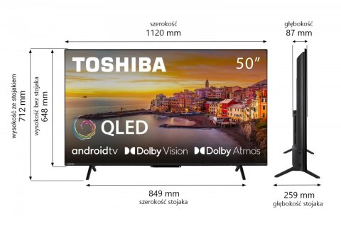 Toshiba Telewizor QLED 50 cali 50QA2363DG Toshiba Telewizor QLED 50 cali 50QA2363DG
