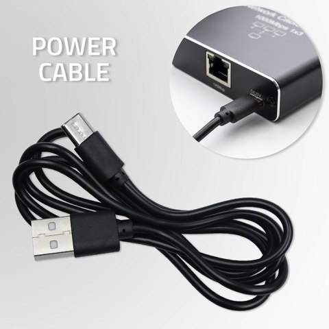 Qoltec Rozdzielacz Splitter Ethernet mini SWITCH 1x3 RJ45 | 1000Mb/s | USB-C | Aluminium Qoltec Rozdzielacz Splitter Ethernet mini SWITCH 1x3 RJ45 | 1000Mb/s | USB-C | Aluminium