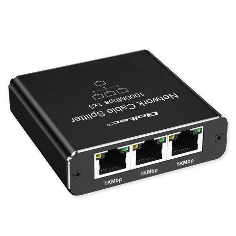 Qoltec Rozdzielacz Splitter Ethernet mini SWITCH 1x3 RJ45 | 1000Mb/s | USB-C | Aluminium Qoltec Rozdzielacz Splitter Ethernet mini SWITCH 1x3 RJ45 | 1000Mb/s | USB-C | Aluminium