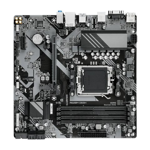 Gigabyte Płyta główna A620M DS3H AM5 4DDR5 HDMI/DP M.2 mATX Gigabyte Płyta główna A620M DS3H AM5 4DDR5 HDMI/DP M.2 mATX