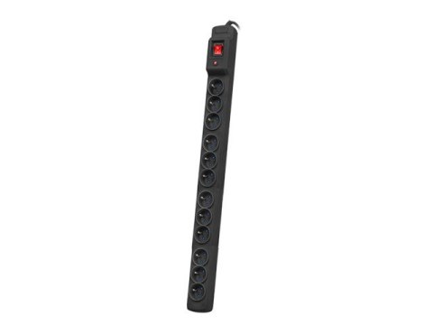 Armac Listwa przeciwprzepięciowa M12/16A Rack 19'' 2.5m czarna (12 gniazd) do montażu pionowego Armac Listwa przeciwprzepięciowa M12/16A Rack 19'' 2.5m czarna (12 gniazd) do montażu pionowego